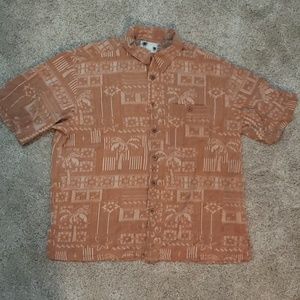 Mens tropical collared shirt